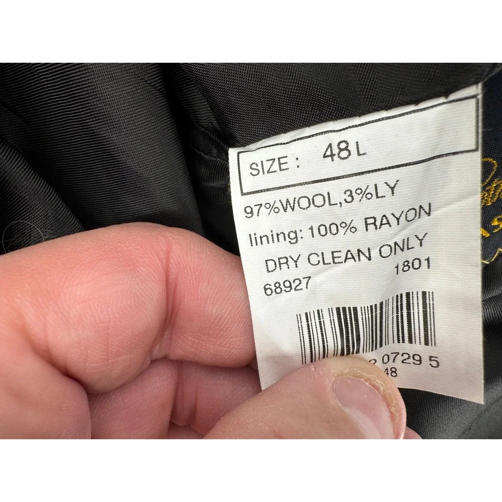 Brooks Brothers Sport Coat Blazer Jacket‎ 48L Charcoal Gray Wool Blend